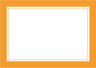 シンプルなオレンジ色の長方形フレーム素材