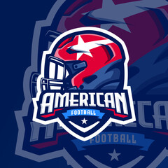 American football logo template,vector illustration