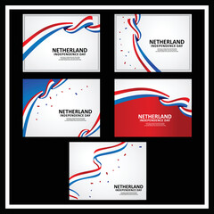 netherland Independence Day Vector Set of Templates Design Illustration
