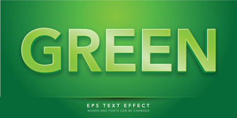 green editable text effect