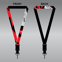 LANYARD DESIGN INSPIRATION FOR YOUR COMPANY COOL NAMETAG ROPE DESIGN EPS.10 FULL VECTOR