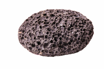 Black natural porous pumice stone