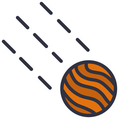 illustration of meteor comet