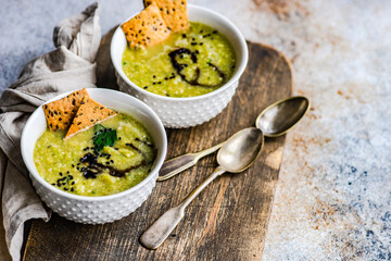 Healthy zucchini soup