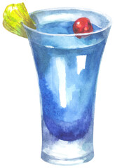 Blue Hawaiian shot alcohol drink