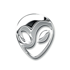 shinny silver chrome metallic effect alien