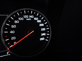 Fototapeta premium Close-up of the car's interior instrument panel
