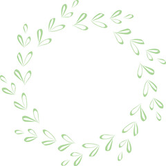 Obraz premium Green floral frame