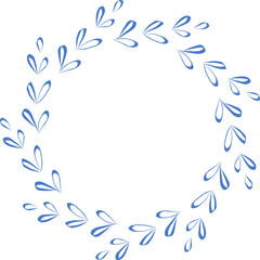 blue christmas frame