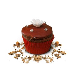 Fresh tasty sweet chocolate cupcake