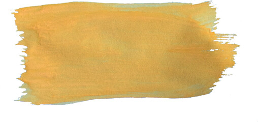 Watercolor brush stroke.Yellow colour. Warm tones. High quality vector illustration.