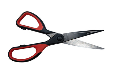 Stationery office scissors on a white background. scissors isolate