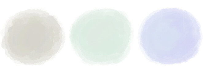 Watercolor splotch brush strokes painted green purple pastel