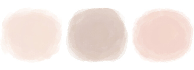 Watercolor splotch brush strokes painted beige