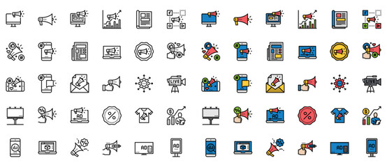 Business Icons  Design Simple Set For Using In Website Graphics Report Logo Infographics, Best Quality Outline Symbol Collection Business Icon Vector Illustration