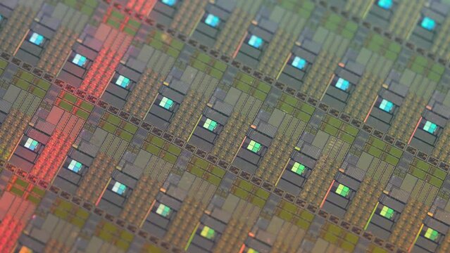 Silicon Wafers and Microcircuits,slice of semiconductor material, used in electronics for the fabrication of integrated circuits.