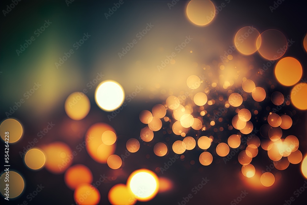 Poster mood lighting with a bokeh abstract effect. generative ai