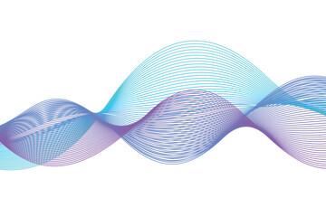 Wave Abstract Lines Blue Pink Background