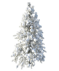 albero natale con neve 