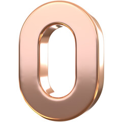 Obraz premium Golden Number 3D Rendering 