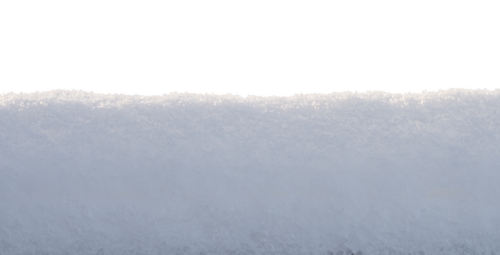 white snow in daylight, background, isolate on black background