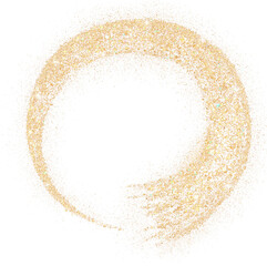 Fototapeta na wymiar Gold glitter hand-drawn round