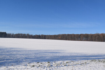 weite Schneelandschaft in der Eifel