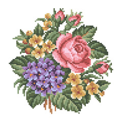 Pixel art - Flower bouquet