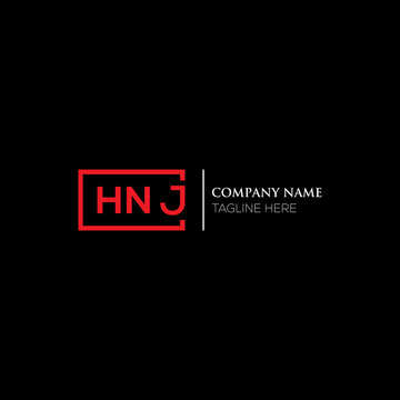 HNJ letter logo design on black background. HNJ creative initials letter logo concept. HNJ letter design. HNJ letter design on white background. HNJ logo vector.
