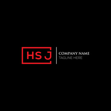 HSJ letter logo design on black background. HSJ creative initials letter logo concept. HSJ letter design. HSJ letter design on white background. HSJ logo vector.
