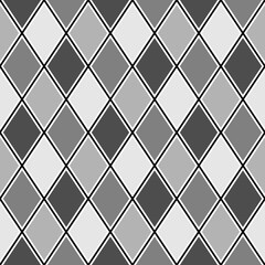 Diamonds. Rhombuses background. Lozenges wallpaper. Polygons backdrop. Mosaic motif. Tiles illustration. Geometrical pattern. Flooring image. Digital paper design, textile print. Seamless abstract.