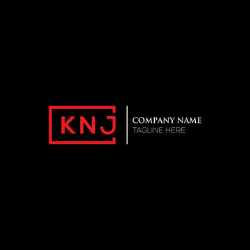 KNJ letter logo design on black background. KNJ creative initials letter logo concept. KNJ letter design. KNJ letter design on white background. KNJ logo vector.
