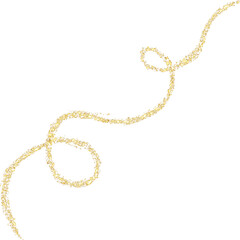 Gold glitter hand-drawn curly line