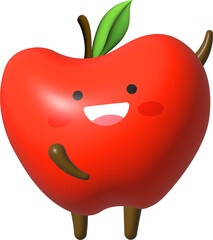 Apple 3D Cartoon Character