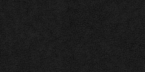 Fototapeta na wymiar Seamless dark black leather background pattern. Tileable closeup textile texture of soft plush luxury cow hide or other creature or animal skin. A high resolution fashion backdrop 3D rendering.