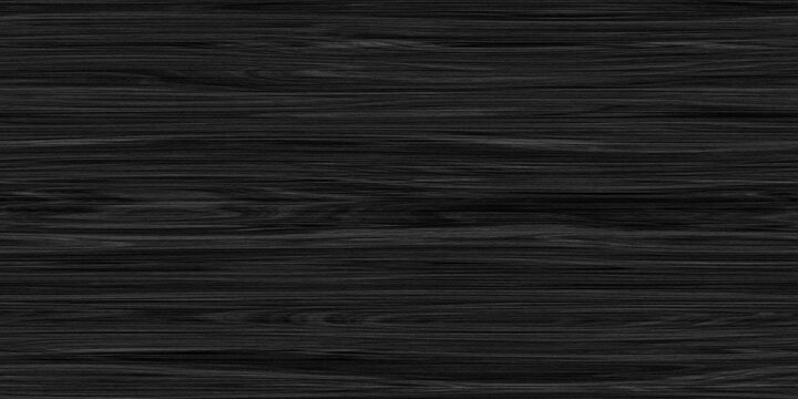 Seamless dark black grungy old plywood board background texture. Tileable charcoal grey deck, hardwood siding, wood floor or table flatlay backdrop with copy space. 8k wallpaper pattern 3D Rendering.