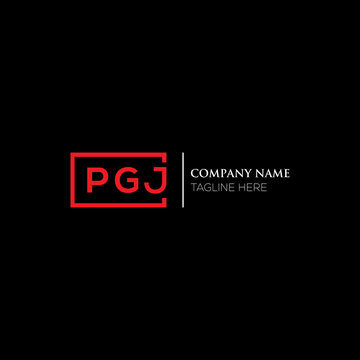 PGJ letter logo design on black background. PGJ creative initials letter logo concept. PGJ letter design. PGJ letter design on white background. PGJ logo vector.
