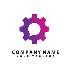 Setting logo design vector sign template