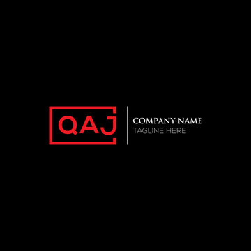 QAJ letter logo design on black background. QAJ creative initials letter logo concept. QAJ letter design. QAJ letter design on white background. QAJ logo vector.
