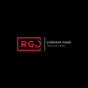 RGJ letter logo design on black background. RGJ creative initials letter logo concept. RGJ letter design. RGJ letter design on white background. RGJ logo vector.
