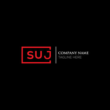 SUJ letter logo design on black background. SUJ creative initials letter logo concept. SUJ letter design. SUJ letter design on white background. SUJ logo vector.
