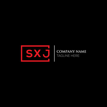 SXJ letter logo design on black background. SXJ creative initials letter logo concept. SXJ letter design. SXJ letter design on white background. SXJ logo vector.
