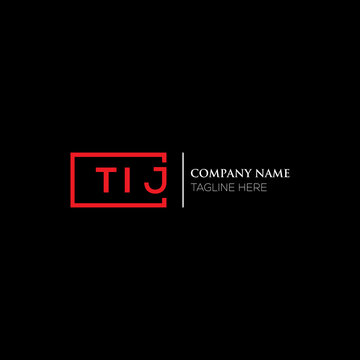 TIJ letter logo design on black background. TIJ creative initials letter logo concept. TIJ letter design. TIJ letter design on white background. TIJ logo vector.
