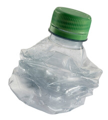 bouteille plastique recyclable sur fond transparent