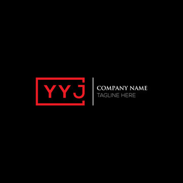 YYJ letter logo design on black background. YYJ creative initials letter logo concept. YYJ letter design. YYJ letter design on white background. YYJ logo vector.
