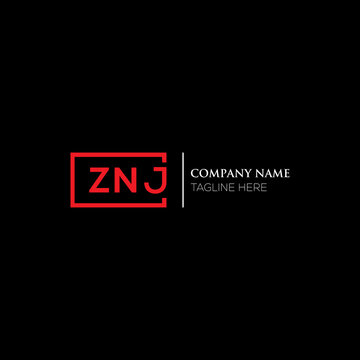 ZNJ letter logo design on black background. ZNJ creative initials letter logo concept. ZNJ letter design. ZNJ letter design on white background. ZNJ logo vector.
