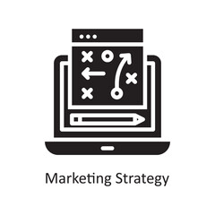 Marketing Strategy  Vector Solid Icon Design illustration. Business and Finance Symbol on White background EPS 10 File