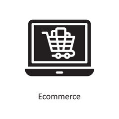 Ecommerce  Vector Solid Icon Design illustration. Business and Finance Symbol on White background EPS 10 File