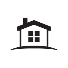 Home icon. House. Real estate. Property market. Vector icon isolated on white background.