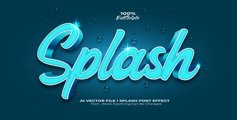 Splash 3d  Editable Text Effect 